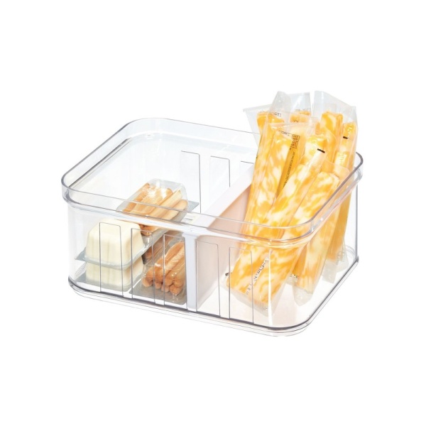 InterDesign / Контейнер для хранения Crisp глубокий с разделителем пластиковый (100845)
