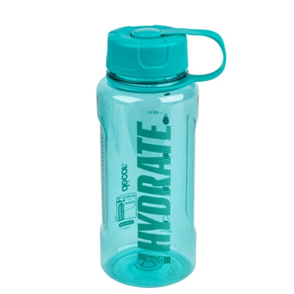 DECOR / Бутылка для воды HYDRATE с мерной шкалой тритан 1л, мята (101128)