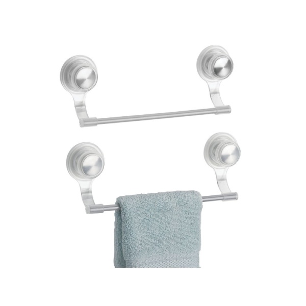 InterDesign / Полотенцедержатель Power Lock на вакуумных присосках 30.5см сталь/пластик (100808)