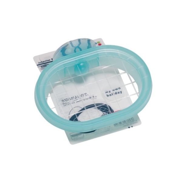 Yamada / Мыльница с присоской с решеткой ГОЛУБОЙ (100487)