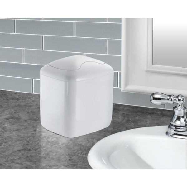 InterDesign / Настольное ведро для мусора Una Белое (100743)