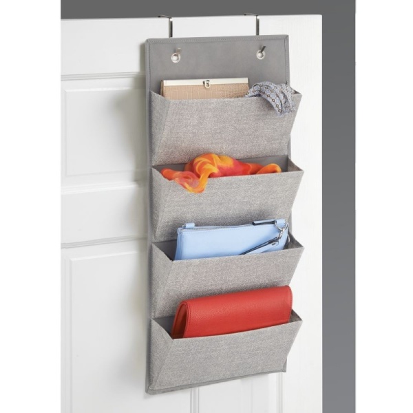 InterDesign / Модуль подвесной алдо надвер. на крючках для хранения сумок/шарфов 4 секц. 33х72 см (100153)