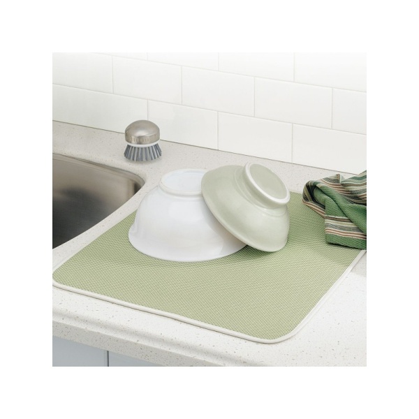 InterDesign / Коврик для сушки посуды микрофибра светло-зеленый 45х40см (100889)