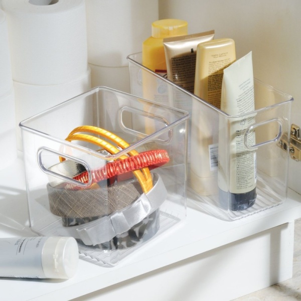 InterDesign / Корзина для хранения в ваной Linus квадратная - Размер : 15 х 15 х 15 см (100715)