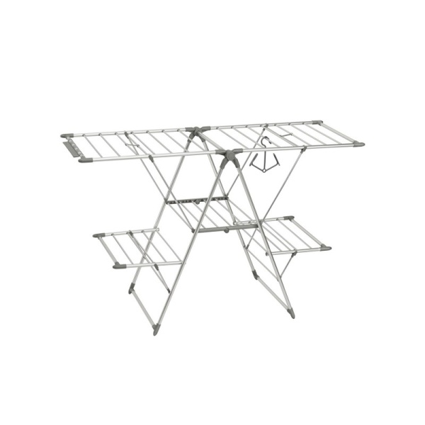 InterDesign / Сушилка для белья Brezio горизонтальная раскладная многоуровневая стальная (100875)