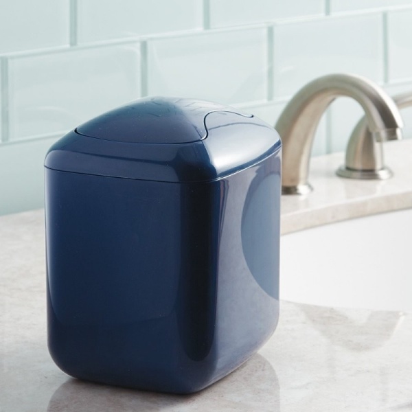 InterDesign / Настольное ведро для мусора Una синий (100091)