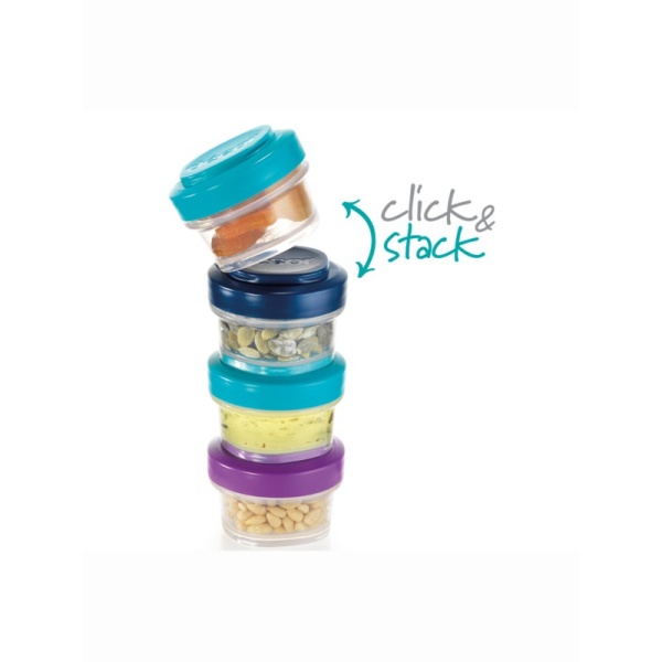 DECOR / Контейнер пищевой PREMIUM GO SNACK TUB модульный круглый с завинчивающейся крышкой 50мл 4шт (101082)