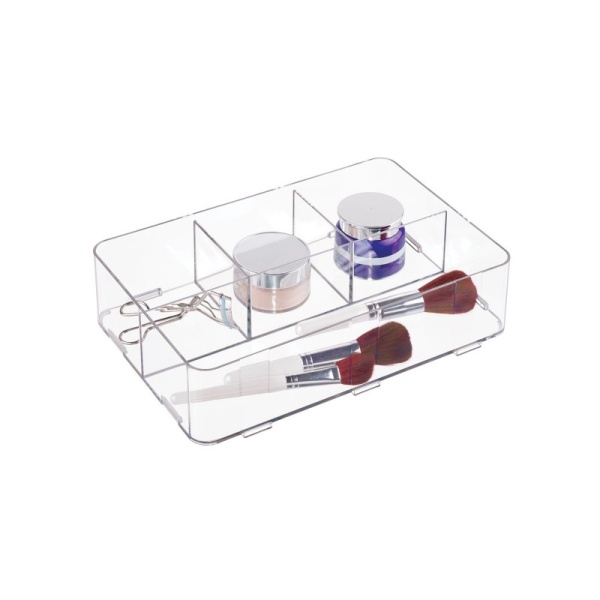 InterDesign / Органайзер CLARITY для косметики 4 отделения пластиковый (101240)