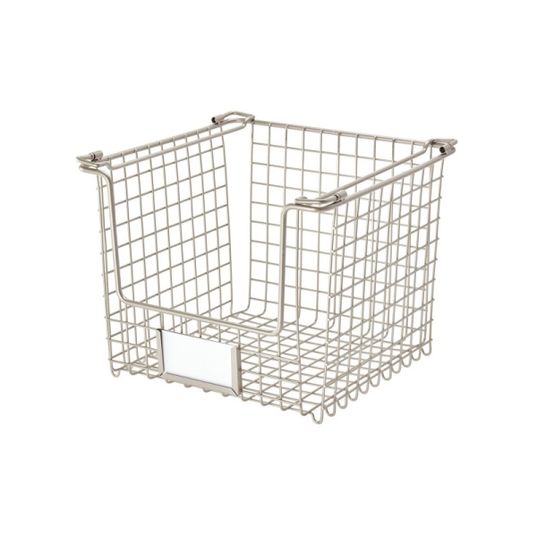 InterDesign / Корзина для хранения Classico с боковыми ручками 25.4х25.4 см стальная (100850)