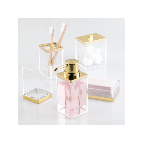 InterDesign / Диспенсер для жидкого мыла Clarity золотистый пластик/сталь 296мл (100809)