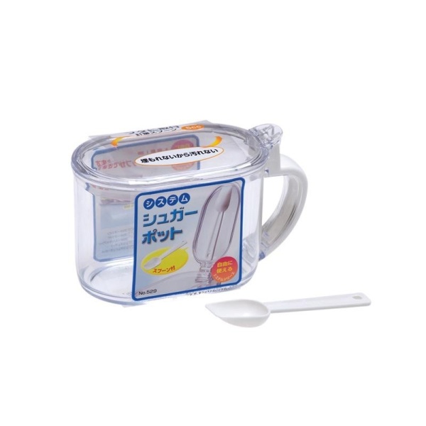 Yamada / Банка для сыпучих продуктов 0,65л с ложкой ПРОЗРАЧНЫЙ (100266)