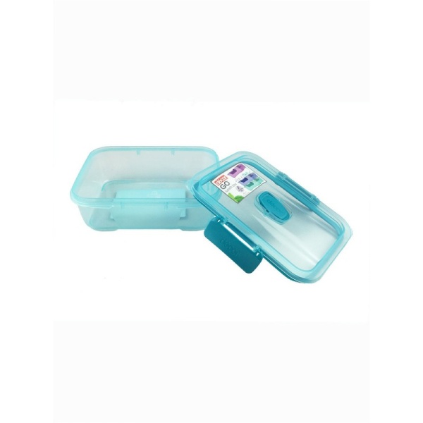 DECOR / Контейнер GO LUNCH BOX модульный прямоугольный с клапаном 800мл, бирюза (101164)