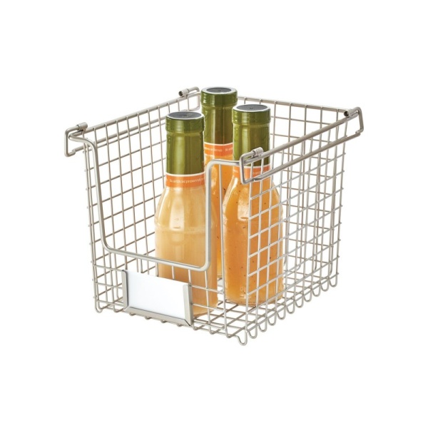 InterDesign / Корзина для хранения Classico с боковыми ручками 20.3х25.4 см стальная (100849)