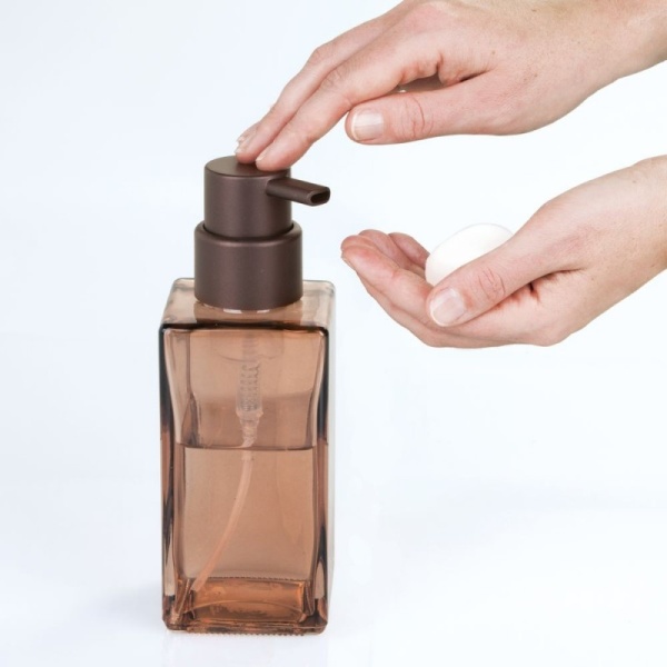 InterDesign / Диспенсер для жидкого мыла касилья стекло/бронза 7.75х7х19 см (100143)