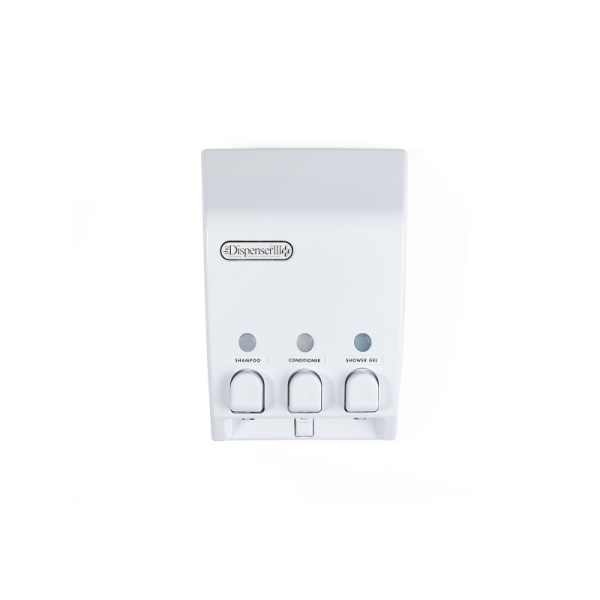 BETTER LIVING / Диспенсер для жидкого мыла, геля, шампуня, кондиционера CLASSIC трехкамерный 430мл белый (101001)