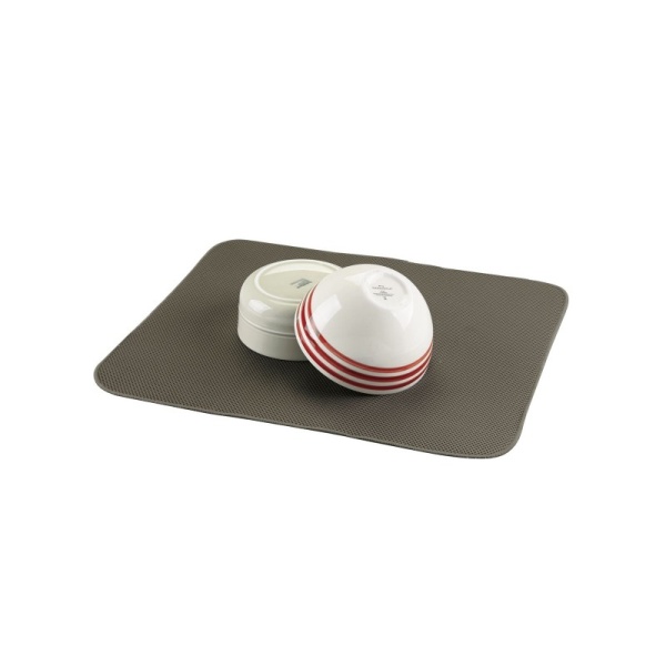 InterDesign / Коврик для сушки посуды микрофибра коричневый 45х40см (100886)
