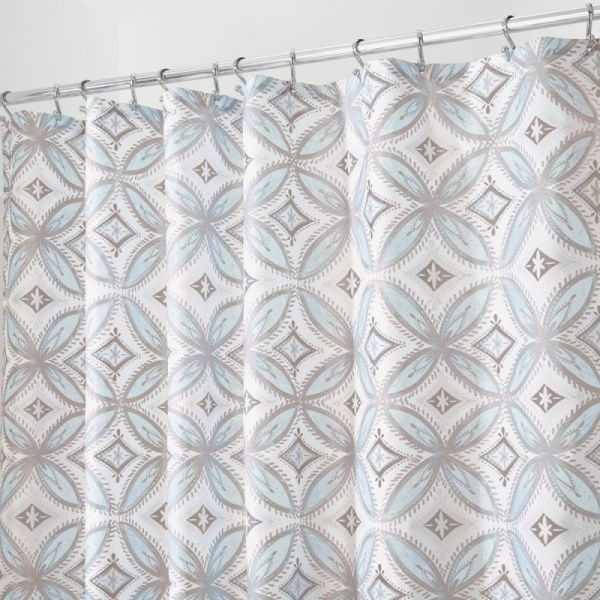 InterDesign / Штора для ванной винтажная плитка мульти полиэстр 183х183 см (100167)