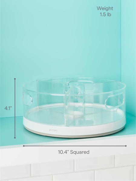 Подставка Crazy Susan вращающаяся с 3 съемными корзинами 26.4х26.4х10.4см (101521)