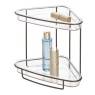 InterDesign / Полка Clarity двухъярусная угловая настольная со съемными лотками (101241)
