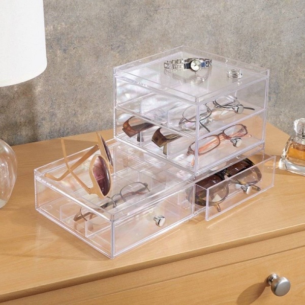 InterDesign / органайзер с 2-мя ящиками и верхним местом для очков (100760)