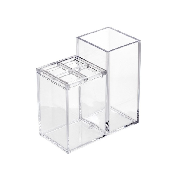 InterDesign / Органайзер для ванных принадлежностей двойной Clarity прозрачный пластик (100826)