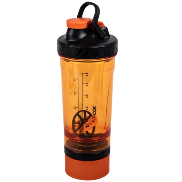 DECOR / Бутылка-шейкер POWER PROTEIN герметичный, тритановая основа 800мл, оранжевый (101144)