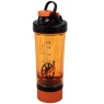 DECOR / Бутылка-шейкер POWER PROTEIN герметичный, тритановая основа 800мл, оранжевый (101144)