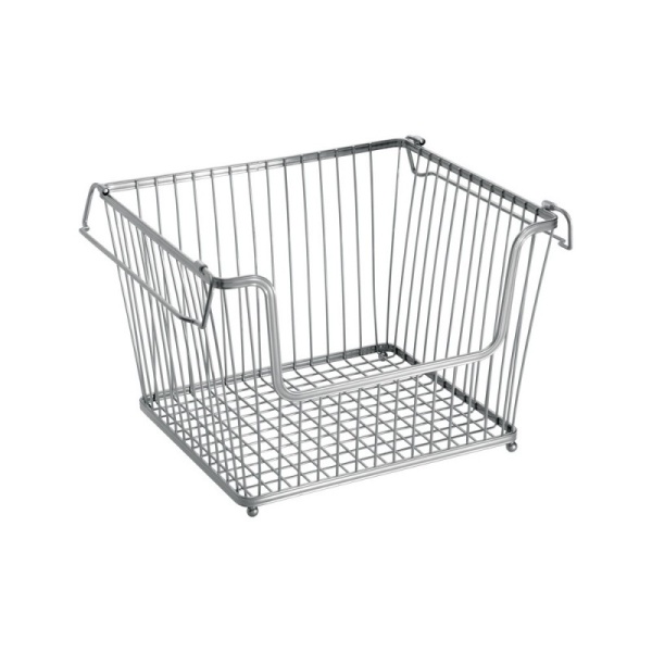 InterDesign / Большая открытая корзина для хранения York Lyra хром (100709)