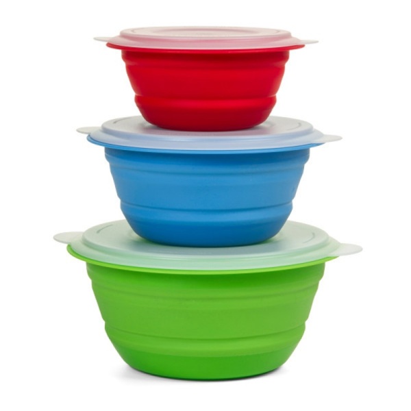 Progressive / Набор складных контейнеров с крышками Prepworks 354мл, 710мл, 1,18л (101492)