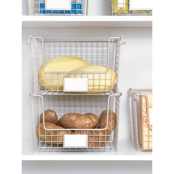 InterDesign / Корзина для хранения Classico с боковыми ручками 30.4х25.4 см стальная (100851)