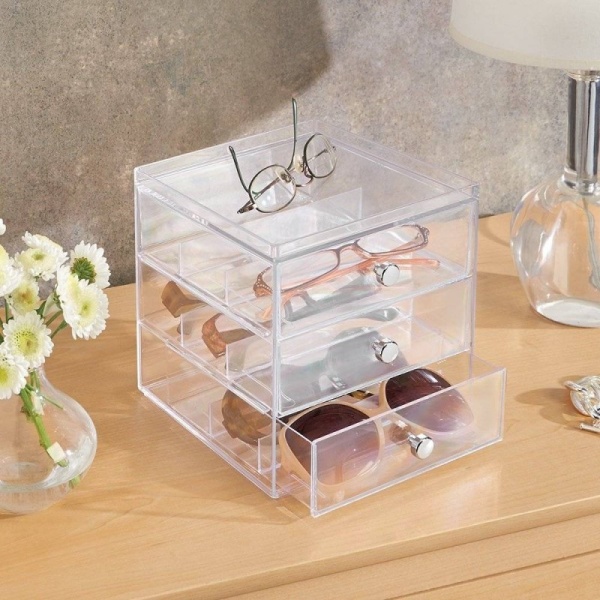 InterDesign / Органайзер с  ящиками и верхним местом для хранения Прозрачный (100744)