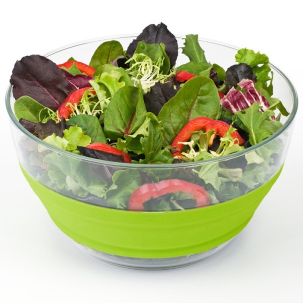 Progressive / Центрифуга для сушки салата, салатник, дуршлаг складные 26х26х15см (101445)