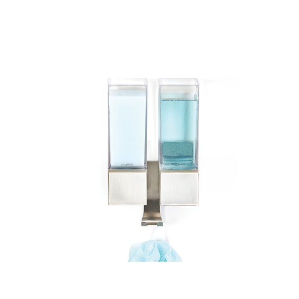 BETTER LIVING / Диспенсер для жидкого мыла, геля, шампуня, кондиционера LINEA двухкамерный 360мл прозрачный (100986)