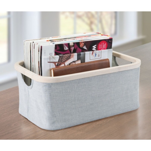 InterDesign / Текстильная корзина-органайзер Interdesign серый/беж S (100736)