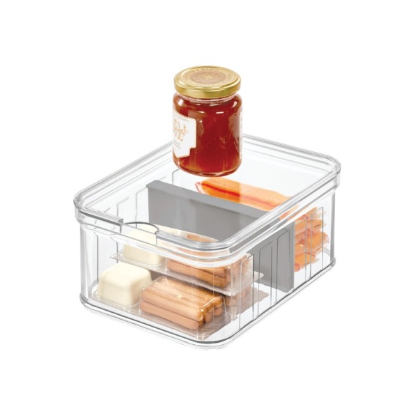 InterDesign / Контейнер CRISP для холодильника со съемным разделителем 21х16х9,5см (101294)