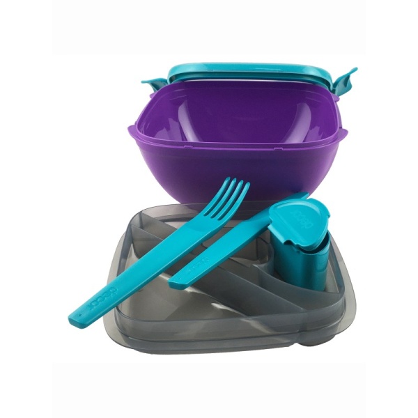 DECOR / Ланч-бокс GO SALAD 6 предметов 1.8л, фиолетовый (101150)