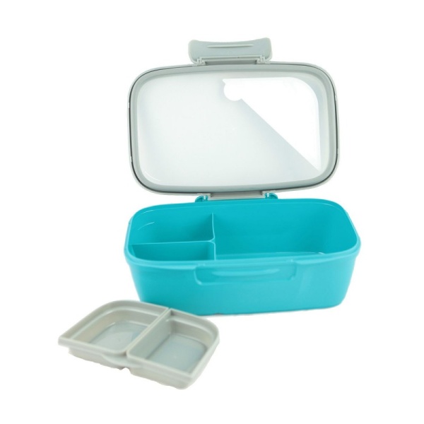DECOR / Ланч-бокс GO XL с разделителем 2.7л, бирюза (101153)