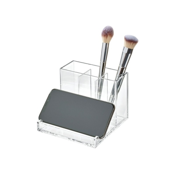 InterDesign / Органайзер для косметики прямоугольный 3 отделения прозрачный пластик (100813)