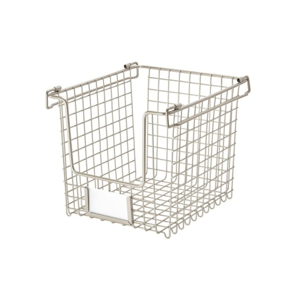InterDesign / Корзина для хранения Classico с боковыми ручками 20.3х25.4 см стальная (100849)