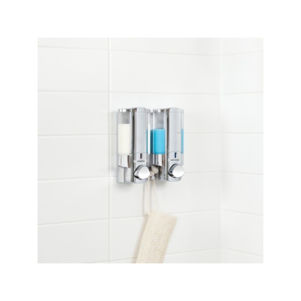 BETTER LIVING / Диспенсер для жидкого мыла, геля, шампуня, кондиционера AVIVA двухкамерный 325мл хром (100992)