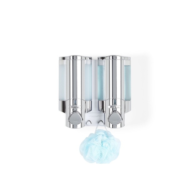 BETTER LIVING / Диспенсер для жидкого мыла, геля, шампуня, кондиционера AVIVA двухкамерный 325мл хром (100992)