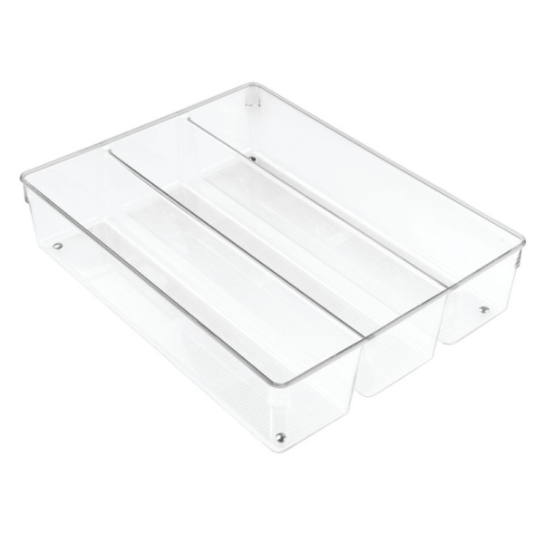 InterDesign / Лоток для столовых приборов LINUS трехсекционный 35х26,7х7,6см (101264)