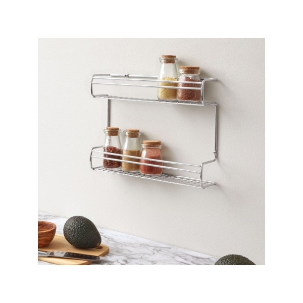 InterDesign / Полка CLASSICO двухъярусная для специй и приправ настенная (101247)
