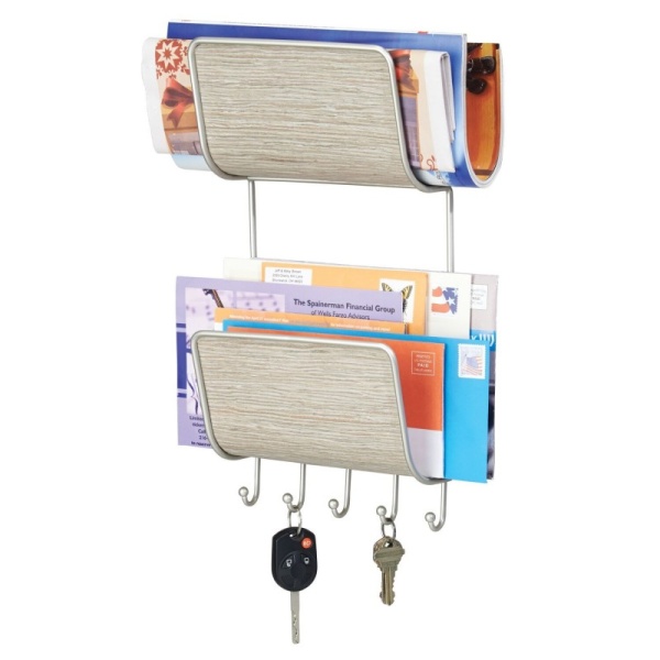 InterDesign / Ключница настенная Magazine & Mail Rack с органайзером (101323)