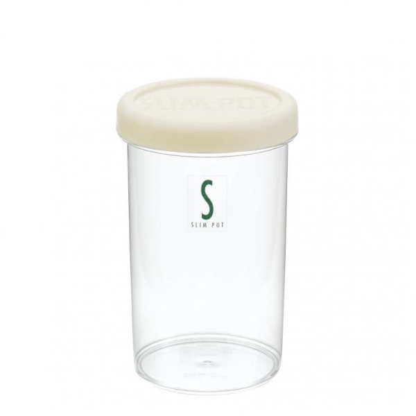 Inomata / Банка для сыпучих продуктов 0,68л БЕЛЫЙ (100271)