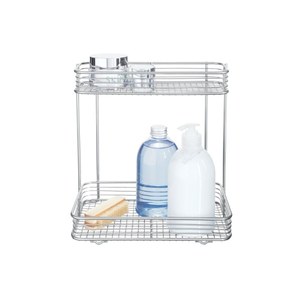 InterDesign / Полка двухъярусная прямоугольная Vienna сталь (100823)